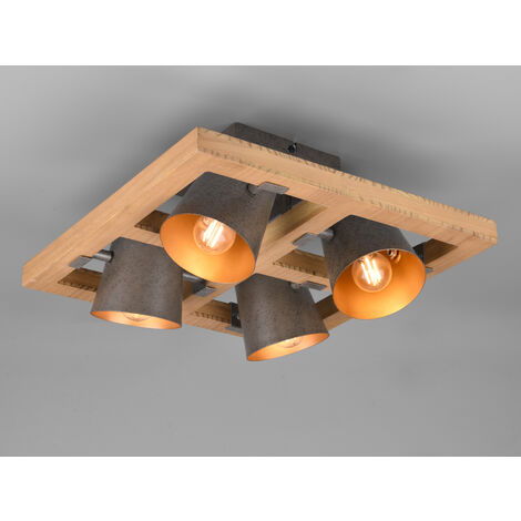 Trio 4er Deckenleuchte Bell nickel antik Spots