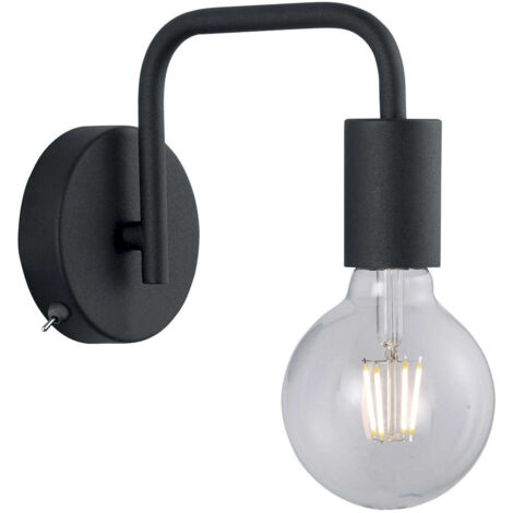TRIO, Applique, Diallo1xE27, max.42,0 WCorps: Métal, noir matL:10,0cm, H:15,0