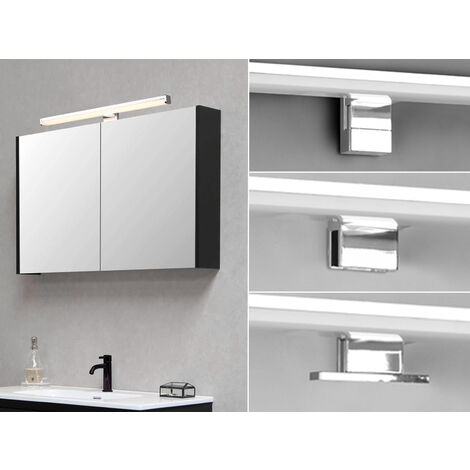 Trio beleuchtung applique led lino 7,5w 3000k ip44 chrom 284114006