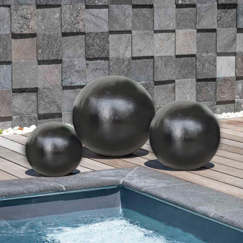 Trio boules déco design noires