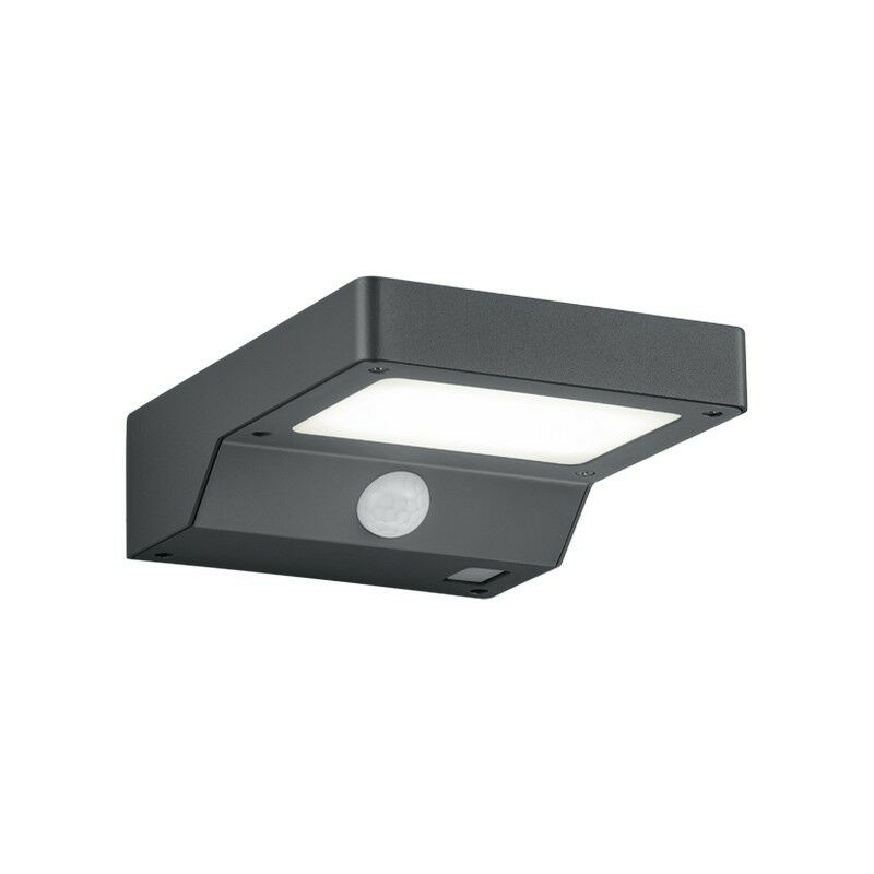 Reality - Trio Fomosa Modern Outdoor Down Wall Lamp Anthracite 3000K IP44 with pir