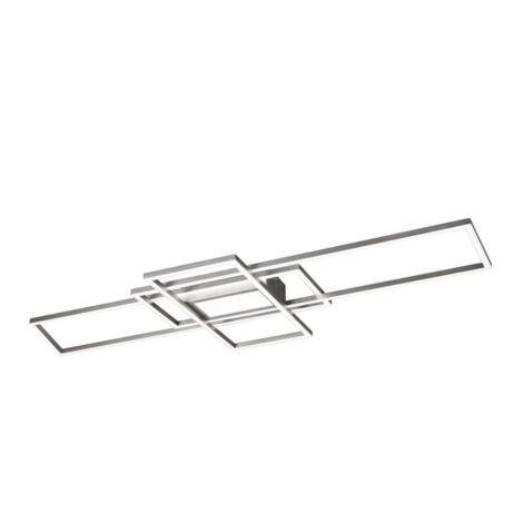 Trio LED Deckenleuchte IRVINE nickel matt Deckenlampe Lampe 105cm Fernbedienung