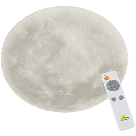 Trio LED Deckenleuchte Lunar Mondleuchte Fernbedienung 22 W Ø40cm IP44 dimmbar