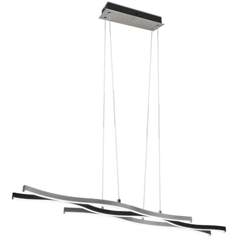 TRIO LIGHTING Trio Blaze Moderne 35-W-LED-Hängedeckenleuchte aus gebürstetem Aluminium, 2300–3000–4000 K