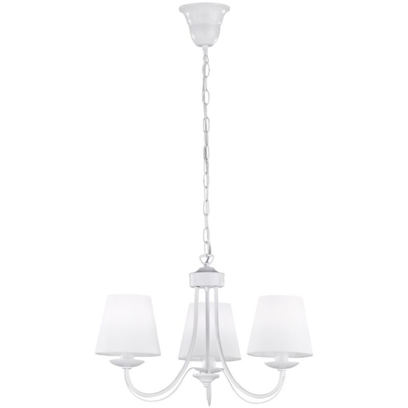 Lustre cortez 3xe14 28w diamÈtre 47cm lustre en mÉtal blanc 110600331 Lustre cortez 3xe14 28w diamÈtre 47cm lustre en mÉtal blanc 110600331