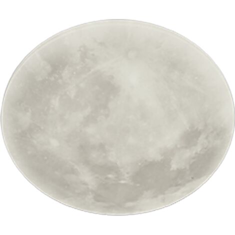 TRIO LEUCHTEN 627514000 LUNAR PLAFONNIER À LED EN ACRYLIQUE AVEC PHASE DE LUNE CHANGEABLE 1 X 22 W LED LUMINOSITÉ RÉGLABLE NUIT