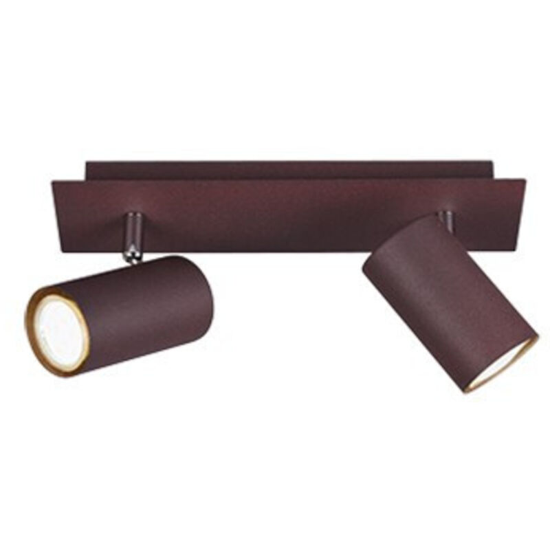 Marley barra 2 spots cilindri metallo ruggine l. 30cm 802400224