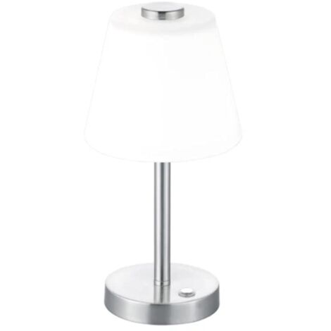 Trio Leuchten Lampada da Tavolo Integriert, 4 W, Nickel Satinato, 15 x 15 x 29 cm
