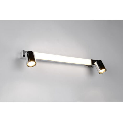 TRIO LEUCHTEN LED APPLIQUE DE SALLE DE BAIN ENRICO 281470306, MÉTAL CHROMÉ, 6,5 WATT LED, EXCL. 2X GU10, COULEUR DE LA LUMIÈRE R