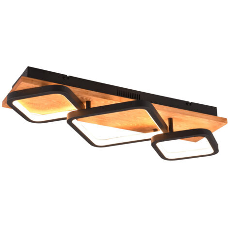 Trio Leuchten LED Deckenleuchte Rama 32W schwarz Metall, warmweiß Deckenlampen & Kronleuchter