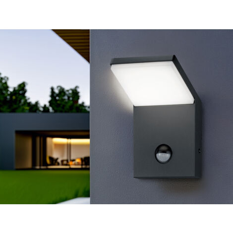 Trio Leuchten LED Sensor-Außen-Wandleuchte Pearl anthrazit Bewegungsmelder Außen-Wandleuchte