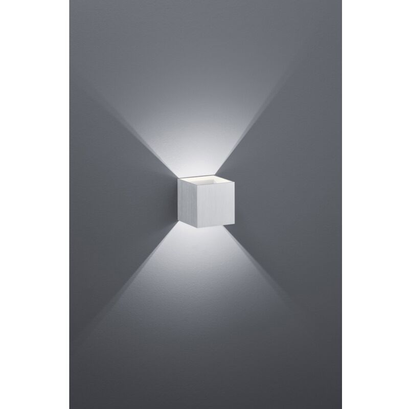 Image of Iperbriko - Applique Cubo Louis Doppia Emissione Led Alluminio 10x10 cm Trio Lighting