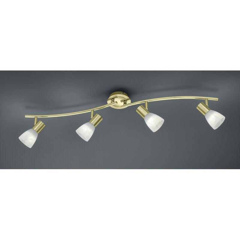 Trio - Plafonnier 4 Spot E14 Orientable Levisto Laiton Lighting
