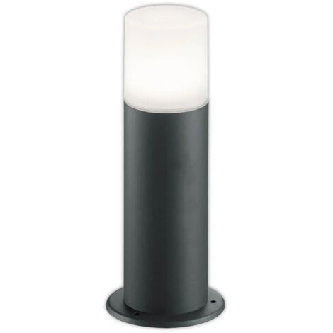 TRIO LEUCHTEN POTEAU EXTÉRIEUR HOOSIC 524060142 EN ALUMINIUM MOULÉ SOUS PRESSION ANTHRACITE, PLASTIQUE BLANC, SAUF 1 AMPOULE E27
