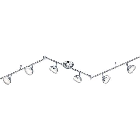 Trio Leuchten Trio 872810606 Bolou Faretto LED, 6x3.8 Watt, Cromo, 150x10x16 cm 3.8 W [Classe di efficienza energetica A+]