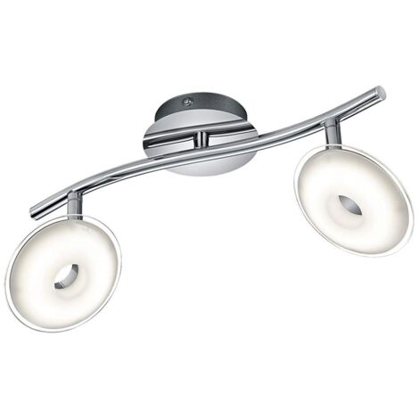 Trio Leuchten Trio 875910206 Pilatus Faretto LED, 2x3.8 W, Cromato, 34 cm 3.8 W, Cromo, 2er-Balken [Classe di efficienza energetica A++]