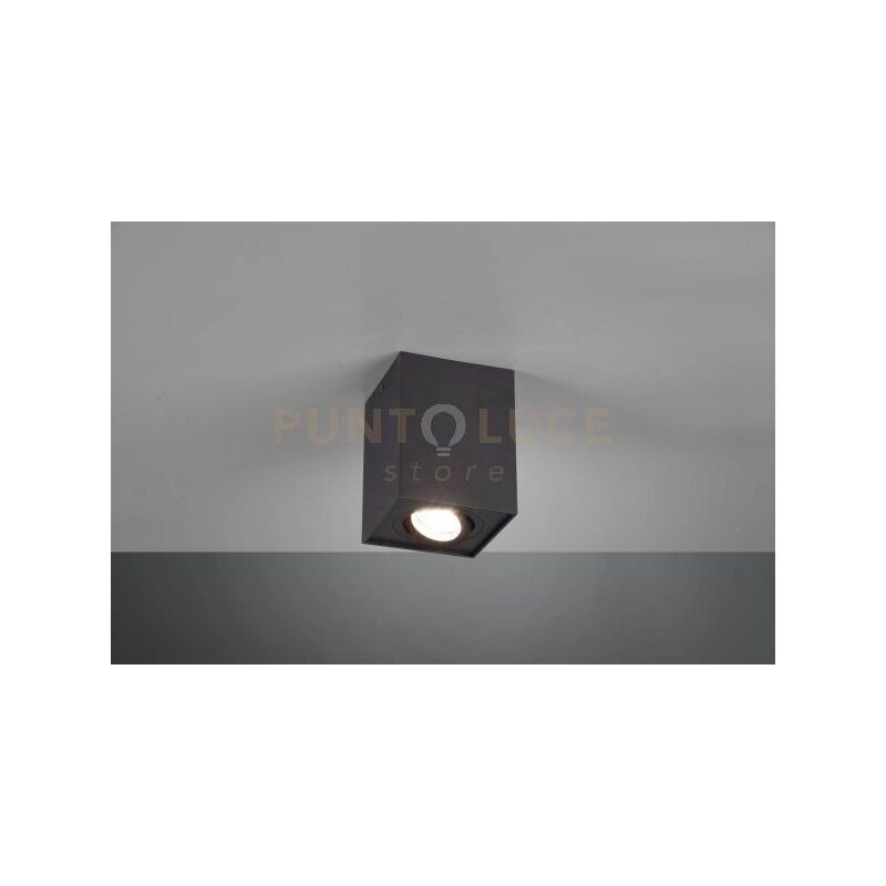 Trio - biscuit cubo spot orientabile nero l. 9,6 x 9,6CM h. 12,5CM 1 luce attacco GU10