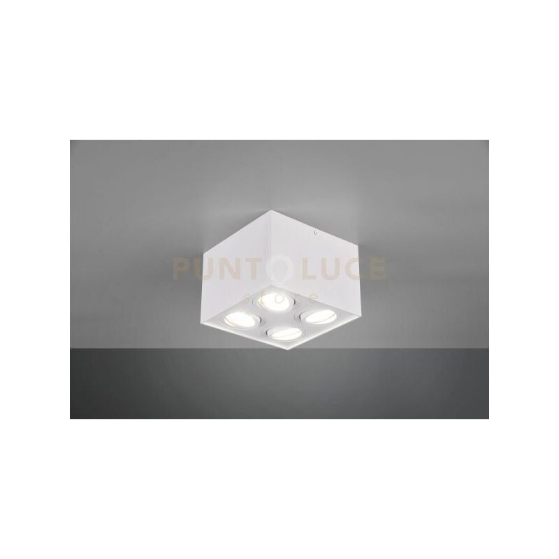 Trio - Plafoniera cubo bianco 4 faretti orientabiliBISCUIT 613000431