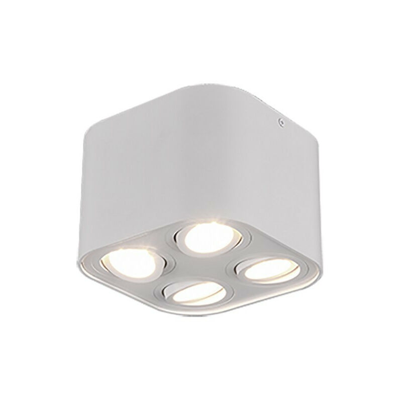 Cookie Downlight moderno da superficie a 4 luci bianco opaco - Trio