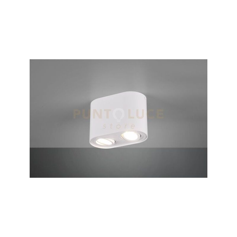 Cookie cilindro 2 spots orientabili bianco l. 17,8CM h. 12,5CM 2 luci attacco GU10