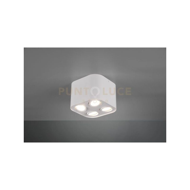 Trio - Plafoniera cilindro 4 faretti orientabili cookie 612900431 bianco