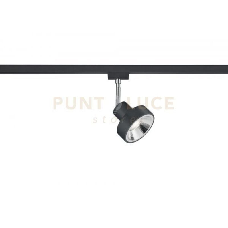 Duoline leon spot orientabile metallo nero l. 11cm 78070132
