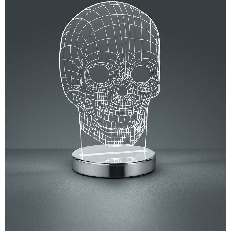 Image of Trio Lighting - italia lampada led skull da tavolo dimmerabile con interruttore on/off sul cavo da interno ip20 r52461106