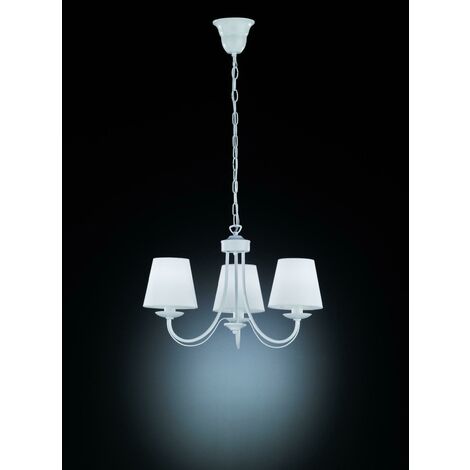 Trio lighting italia lampadario cortez 3xe14 28w diametro 47cm in metallo colore bianco 110600331
