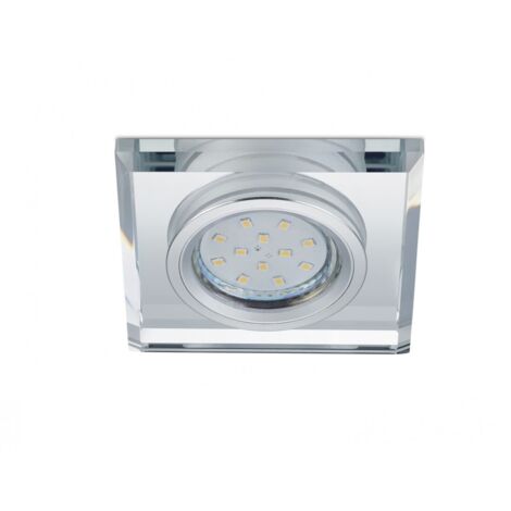 Trio lighting italia pirin faretto quadrato ad incasso per soffitto attacco gu10 in metallo colore cromo 652200152