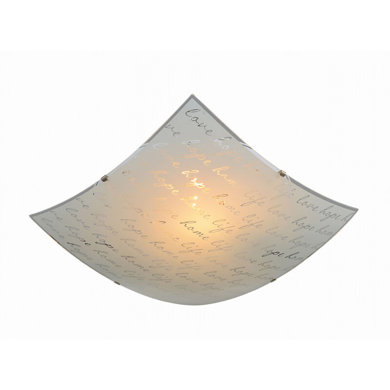 Trio Lighting Plafoniera Signa Vetro Decoro Firma 40x40