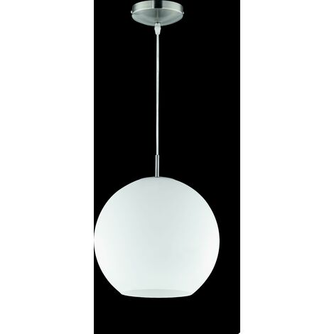 Trio lighting italia sospensione moon attacco e27 diametro 30cm in vetro colore bianco r30153007