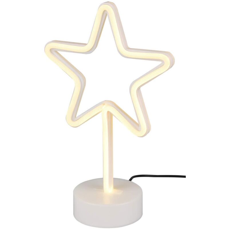 Trio Lighting - italia star lampada da tavolo led 1,8w in plastica colore bianco con interruttore on/off r55230101