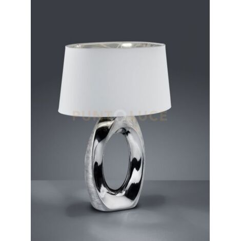 Trio lighting italia taba lampada da tavolo grande attacco e27 60w colore argento r50521089