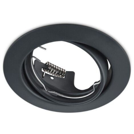 Trio lighting jura round adjustable recessed spotlight matt black diameter 8,3cm 650100132