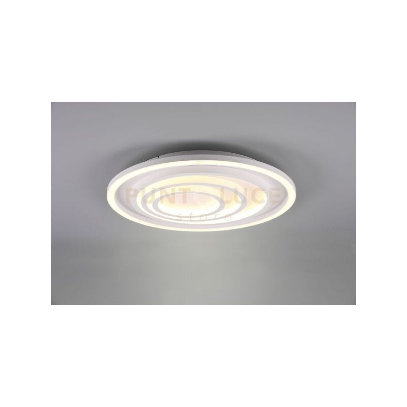 Image of KAGAWA PLAFONIERA LED 40W 5000lm, 2700 - 6000K BIANCA TONDA CERCHI CON TELECOMANDO MULTIFUNZIONE D.50CM DIMMERABILE