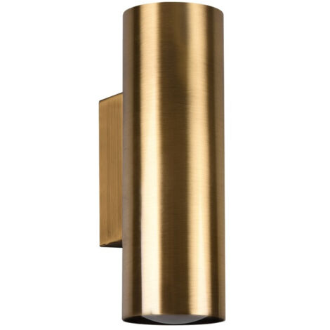 Trio lighting marley wall sconce cylinder metal antique brass bi-emission h. 18cm 212400204