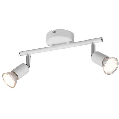 Trio lighting paris spotlight bulbs excluded bar 2 lights gu10 connection matt white r80912031
