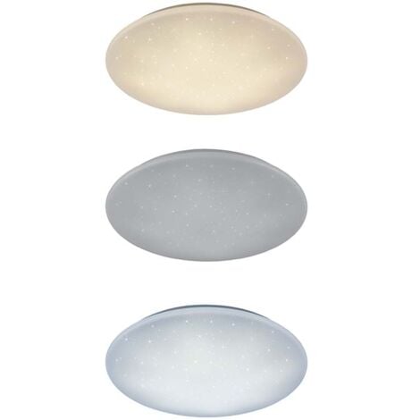 TRIO LIGHTING Plafoniera led kato Ø 60 cm, diffusore metacrilato, variazione luce, con telecomando, effetto cielo stellato