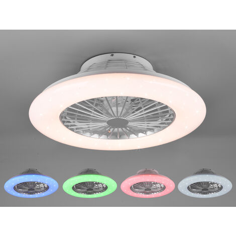 Trio lighting stralsund led ventilator und deckenleuchte mit sternenhimmel-effekt mit multifunktionaler fernbedienung, intensitÄts- und farbtemperatur-einstellung, auch rgb r62522987