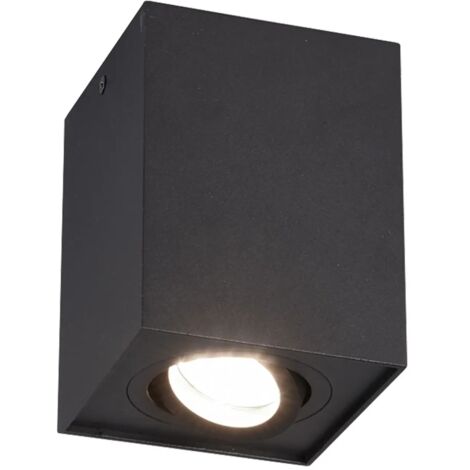 TRIO Plafonnier Biscuit 613000132 noir, GU10, max. 35W