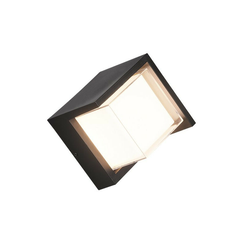 Trio Lighting - Trio Puno Modern Outdoor Modern Square Wall Lamp Black Matt 3000K IP54