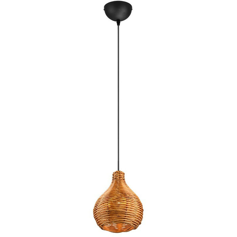 Trio Lighting - Trio Sprout Modern Wire Frame Pendant Ceiling Light natural finish