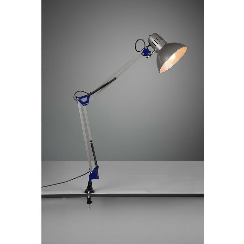Trio Lighting - Trio Tajo Modern Clamp & Clip On Lamp Aluminium colour