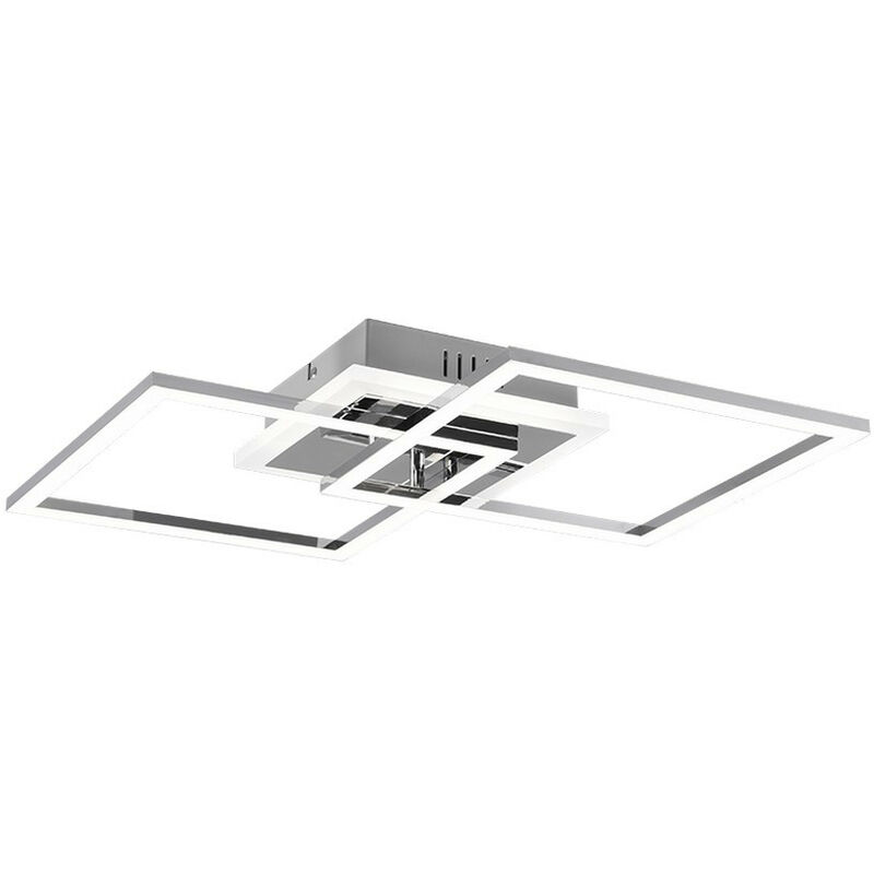 Trio Lighting - Trio Venida Modern 57cm led Square Semi Flush Light Chrome 4000K