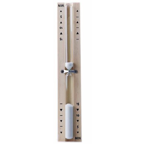 Triomphe 15 Minutes Sablier Sauna, Sablier Sauna Sable Minutes Rotatif en Bois avec Horloge en Verre et Sables