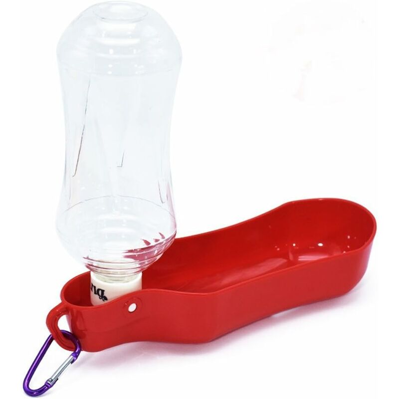 500ml Distributeur d'eau Portable pour Chien Bouteille d'eau de Voyage avec Crochet Gourde avec Abreuvoir pour Chien Chiot Chat Lapin Cochon d'Inde
