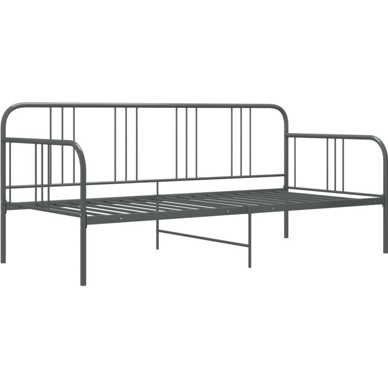 Cadre de Canapé-lit Métal 90x200 cm Gris