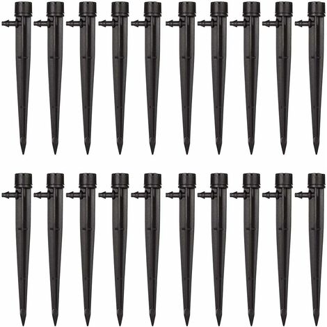 Triomphe Irrigation Drives, arroseur automatique à micro-arroseur 360 ° d'arrosage réglable, connecteur de tuyau de 4 mm / 7mm, pour jardin / paysage / plate-forme / terrasse / à l'herbe / à la cuisson / à la cuisson, 20 pièces