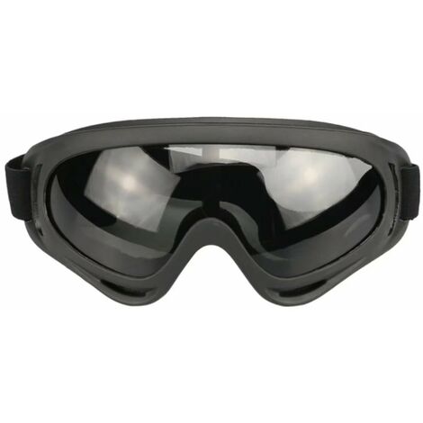 Triomphe Lunettes X400, lunettes tactiques, lunettes tout-terrain résistantes au sable et aux chocs, lunettes de moto coupe-vent (film noir sable + gris)