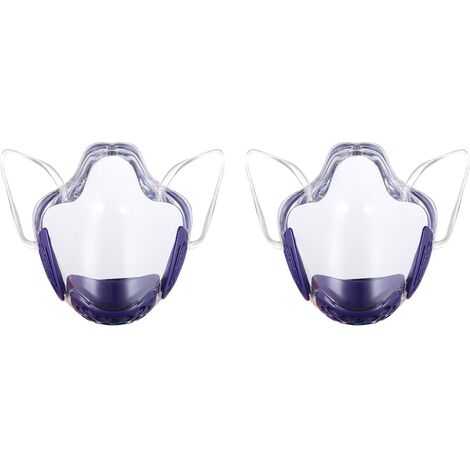 Triomphe Masque facial durable combinant masque de plastique transparent réutilisable (2 pièces), masque facial transparent, couvercle pour protéger les yeux, le nez, la bouche pour hommes adultes violet hommes
